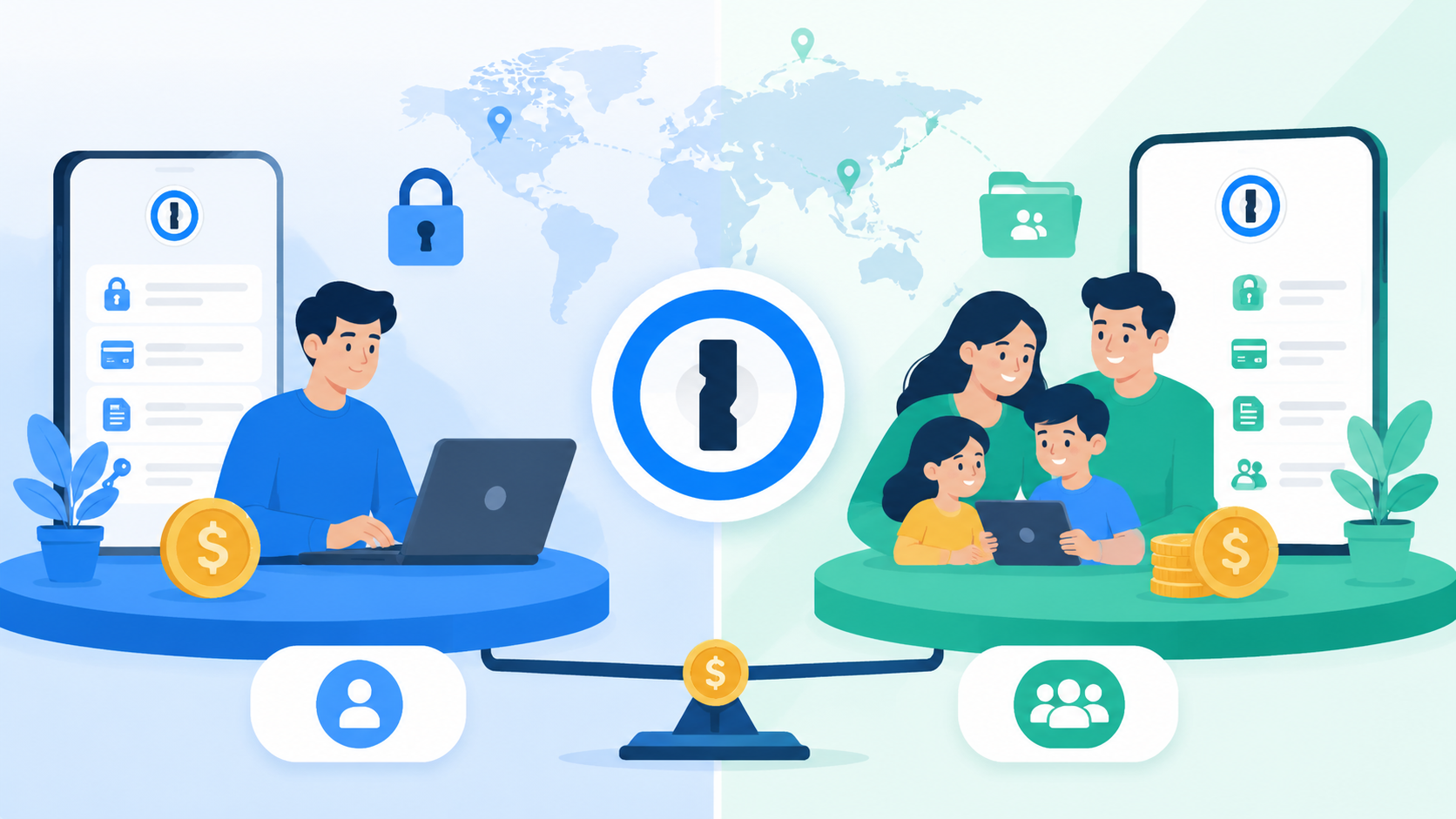 1Password 家庭版值得买吗？个人版 vs 家庭版价格与功能对比