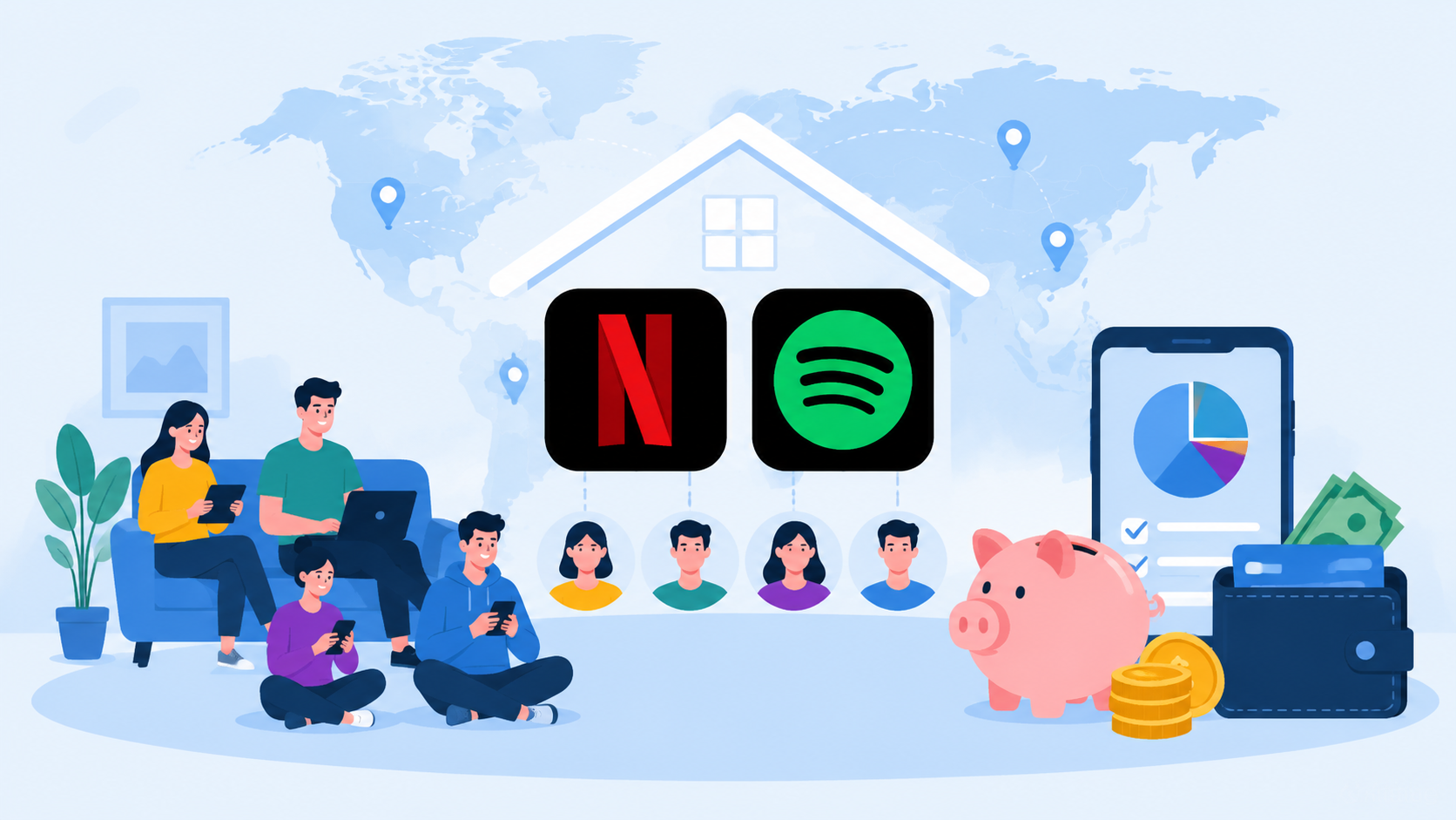 流媒体合租省钱靠谱吗？Netflix 和 Spotify 家庭版合租完全指南