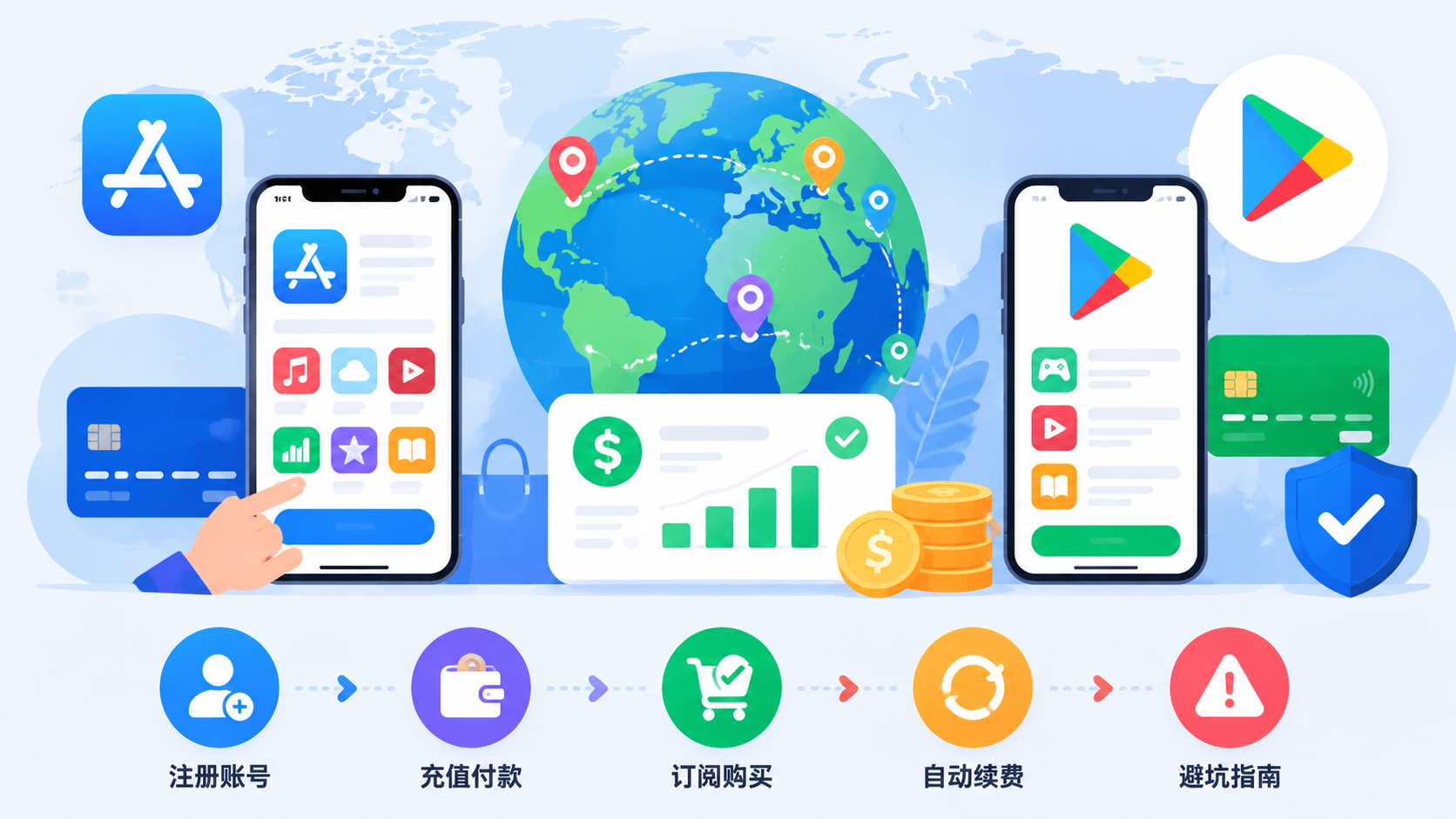 外区 App Store / Google Play 订阅完整指南：注册、充值、续费避坑