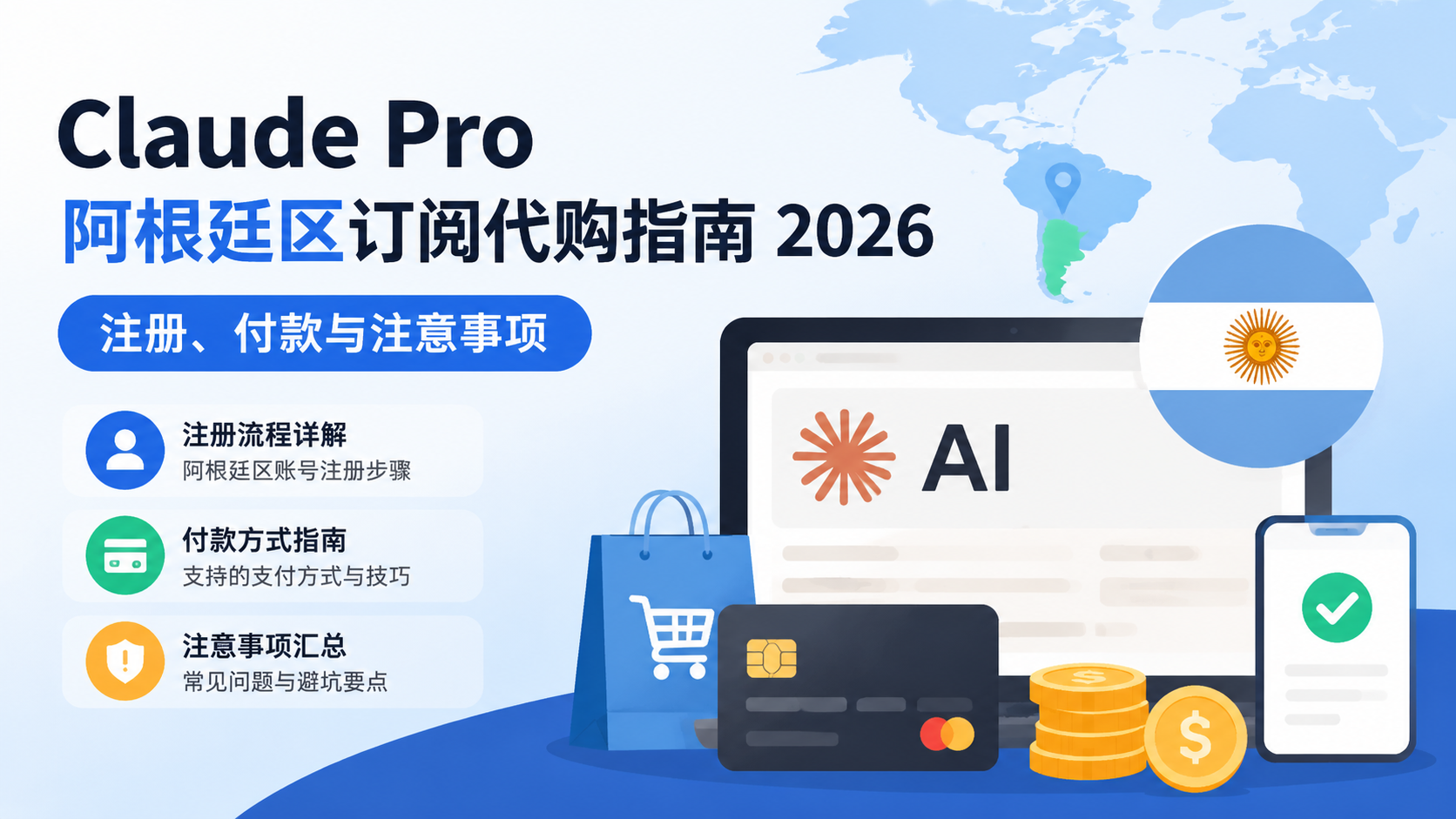 Claude Pro 阿根廷区订阅代购指南 2026：注册、付款与注意事项
