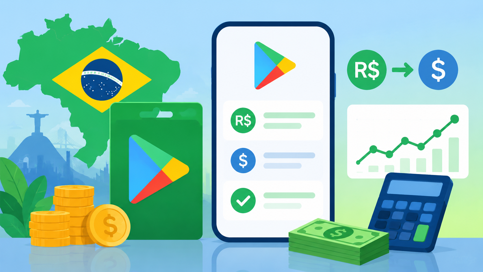 巴西雷亚尔 Google Play 充值汇率完全指南 2026：实际到账金额怎么算