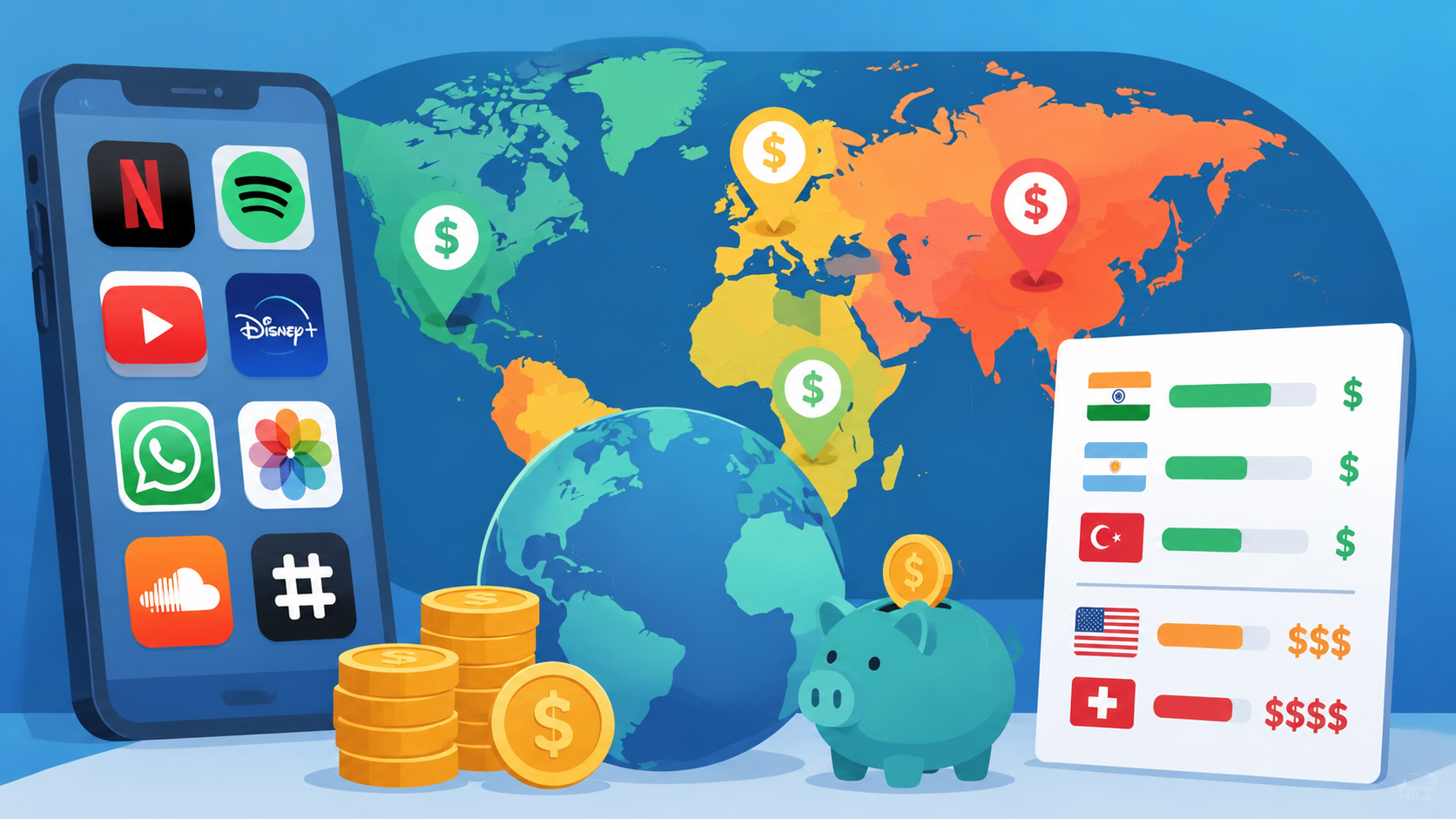 cheapest app subscription by country 2026: Full Global Price Ranking