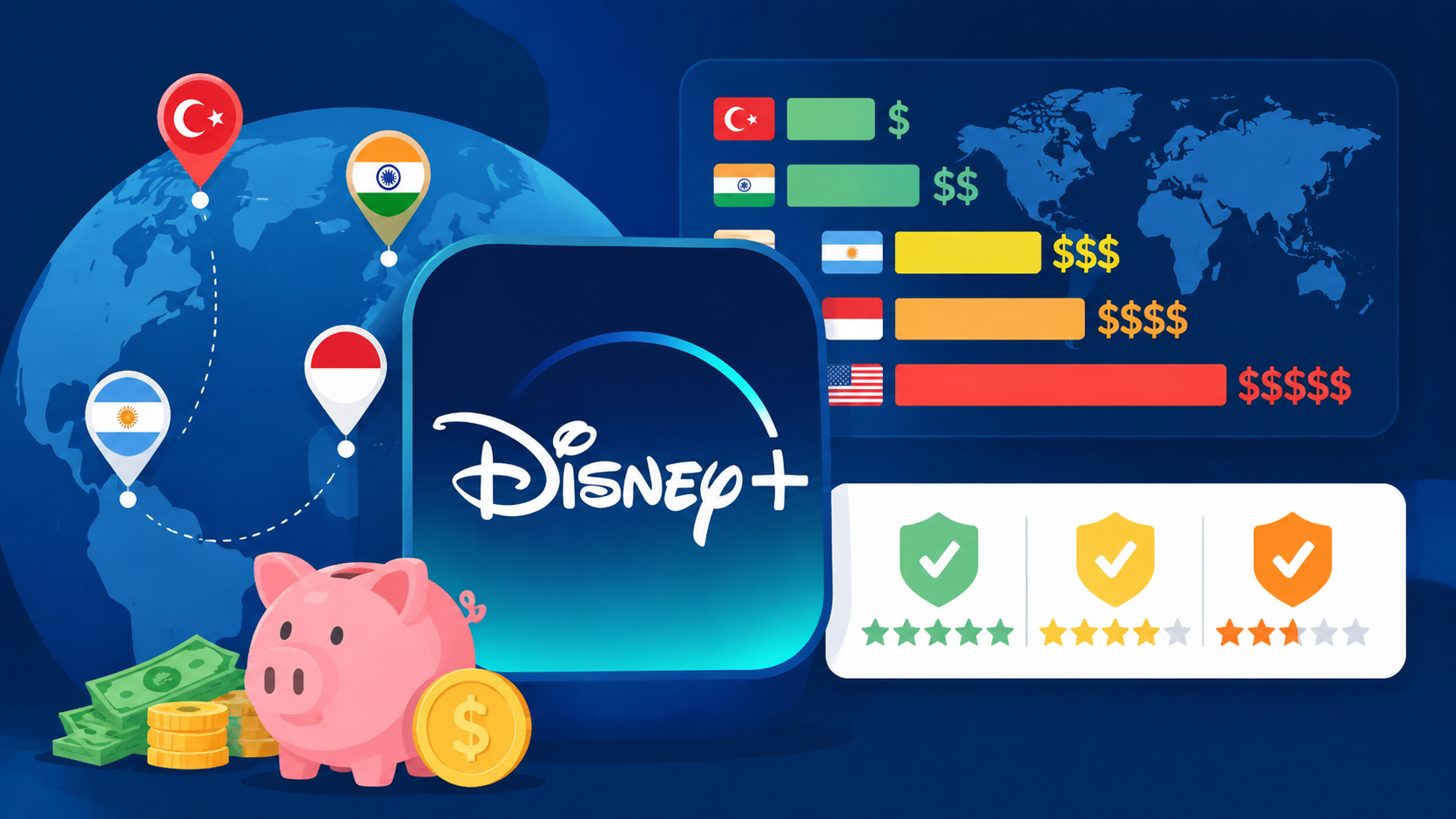 Disney+ 最便宜订阅地区 2026：全球价格横向对比与稳定性评分